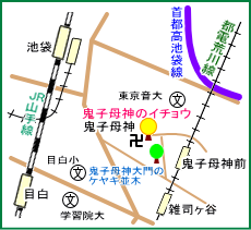 鬼子母神マップ