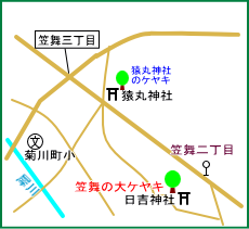 笠舞の大ケヤキ　マップ