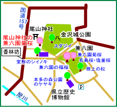 尾山神社マップ