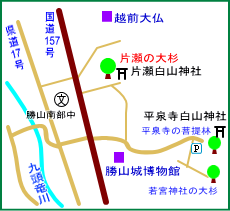 片瀬白山神社マップ