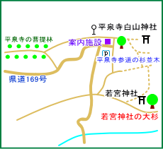 若宮神社の大スギ・マップ
