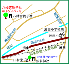 八幡宮鞠子社マップ
