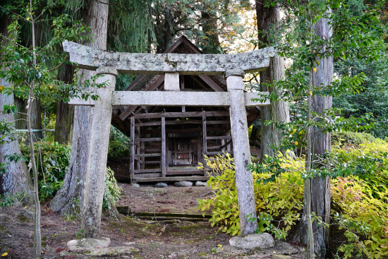 中塔のツガの前の小祠