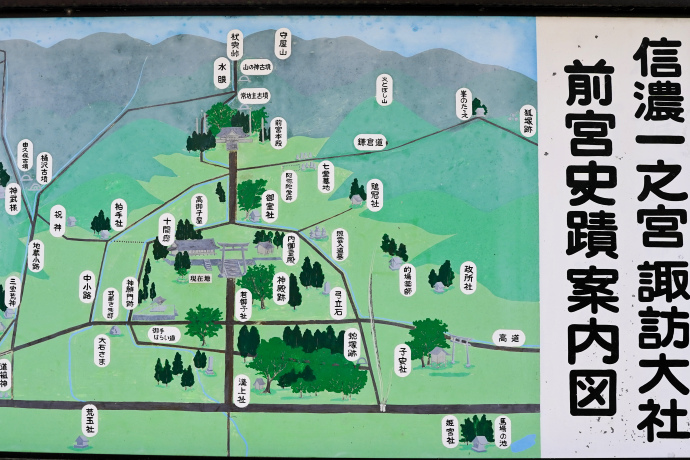 上社前宮・史蹟案内図