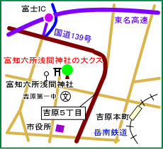 富知六所浅間神社マップ