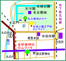 金明竜神社のムクノキ　マップ