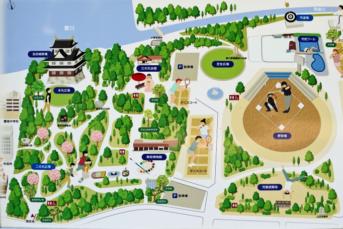 豊橋公園案内図