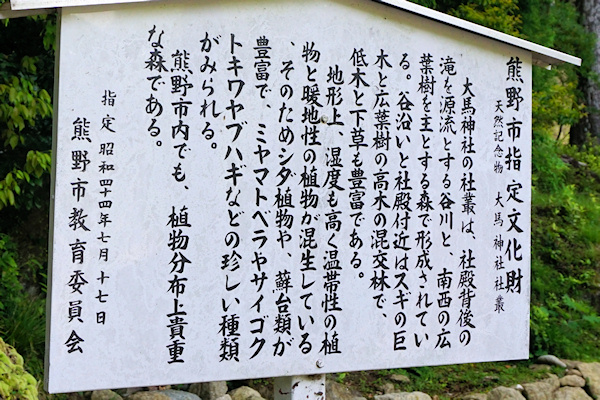 大馬神社社叢