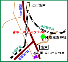 香取五神社マップ