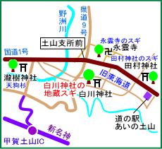 白川神社マップ