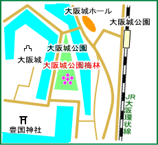 大阪城公園梅林マップ