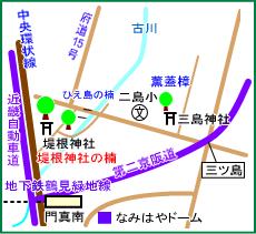 堤根神社マップ