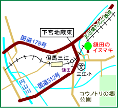鎌田のイヌマキ　マップ