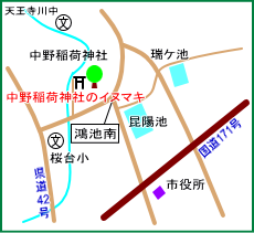 中野稲荷神社マップ