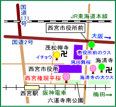 西宮権現平桜マップ