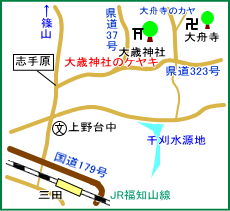 大歳神社のケヤキ・マップ