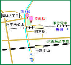 桜守公園の笹部桜マップ