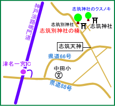 志筑別神社マップ