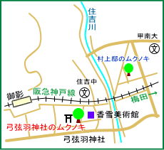 弓弦羽神社マップ