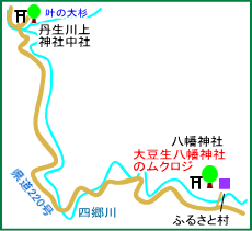 大豆生八幡神社マップ