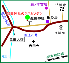 龍田神社マップ
