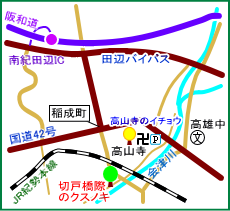 切戸橋際のクスノキ　マップ