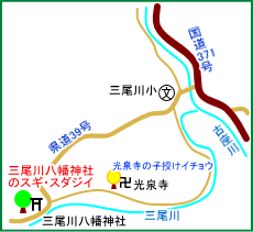 三尾川八幡神社マップ