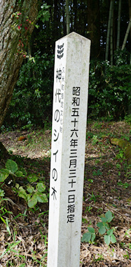 久米町指定天然記念物標柱