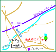邑久郷のエノキ　マップ