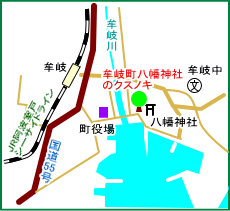 牟岐町八幡神社マップ