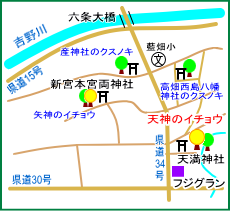 天神のイチョウ マップ