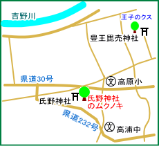 氏野神社マップ
