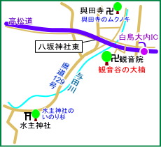 観音谷の大楠マップ