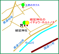 綾延神社マップ