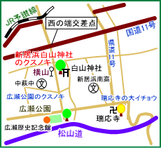 新居浜白山神社マップ