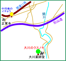 大川のクスノキ　マップ