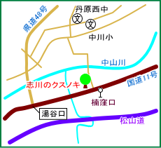 志川のクスノキ　マップ