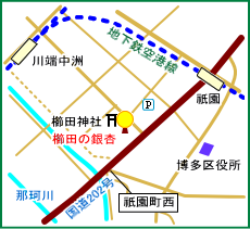 櫛田神社マップ